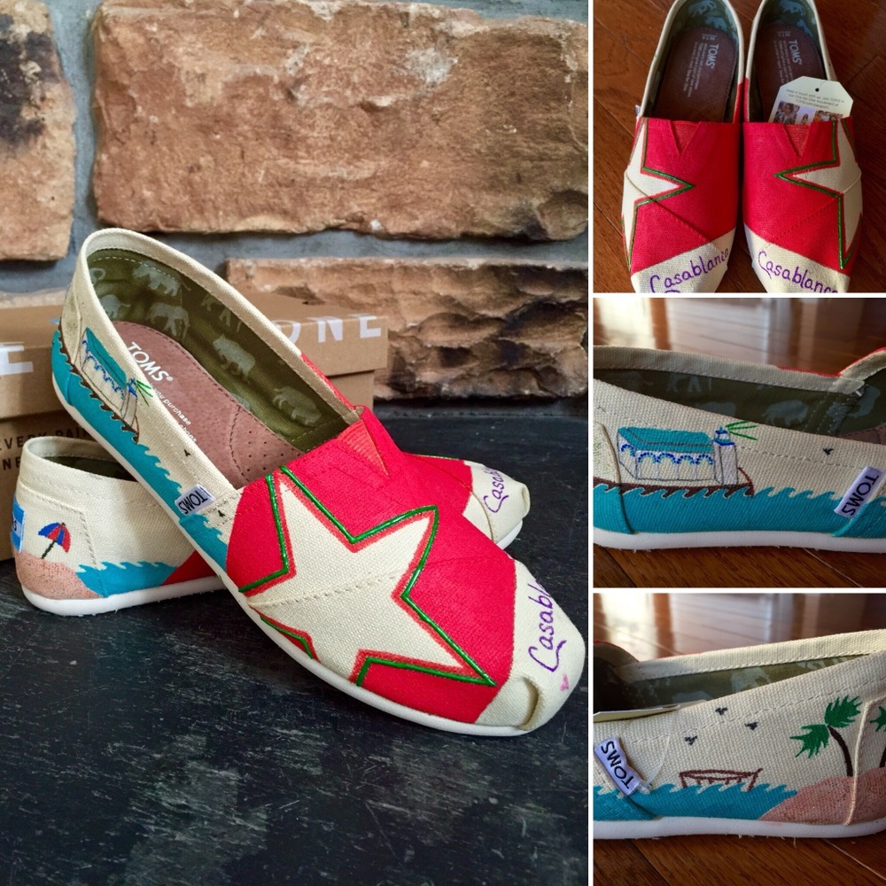 Moroccan Memories custom hand painted TOMS